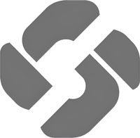 Минималистичный абстрактный логотип компании Бизнес Интернет в серых тонах на белом фоне